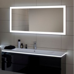 Miroir reflet LUZ 180cm éclairage et interrupteur infrarouge antibuée réf 904018 SANIJURA