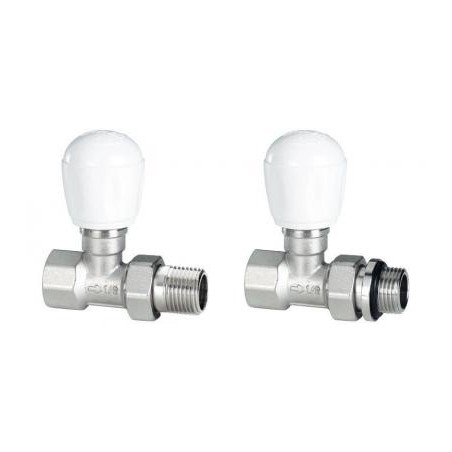 Robinet de radiateur manuel droit MF 15/21 nickèle - joint O RING réf 01350428 EMMETI