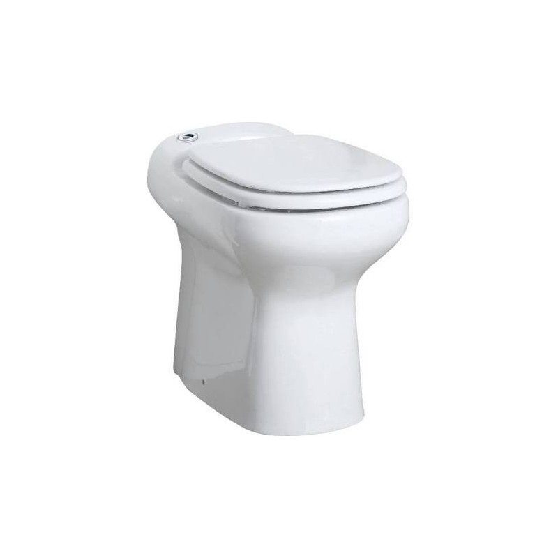 CUVETTE WC avec broyeur integre et raccordement lave mains REF C6LV SANICOMPACT ELITE SFA  CERAMIQUE ANTICALCAIRE AVEC ABATTANT 