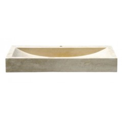 Vasque a poser rectangulaire en pierre avec perçage 70x46x10cm REF UC3205 ONDYNA