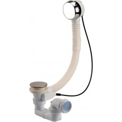 Vidage automatique pour baignoire Easybain Nicoll - Garde d'eau 50 mm -  Câble 650 mm - Bi-matière