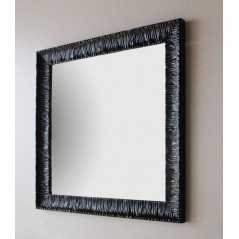 Miroir rétro cadre bois noir 100x100cm REF MP10013 ONDYNA