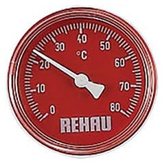Thermomètre eau chaude pour collecteur REHAU réf 12205801001
