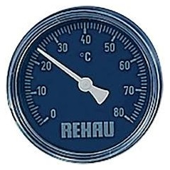Thermomètre eau froide pour collecteur REHAU réf 12205821001