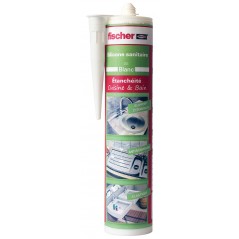 Mastic Silicone sanitaire Blanc Spec/Synthetique REF 53398 FISCHER