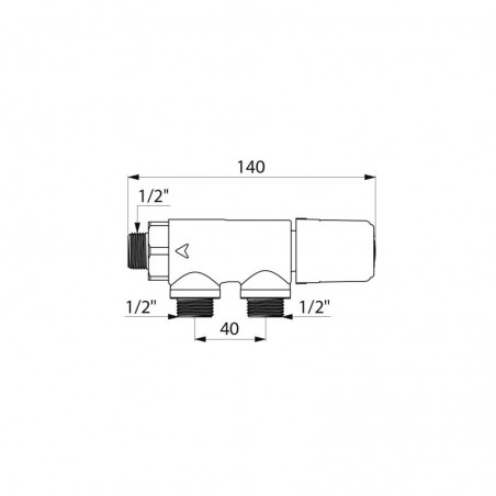 Mitigeur Thermostatique Premix Confort 15/21 Corps Brut pour 2 a 7 Robinets avec Clapet AR réf 733015 DELABIE