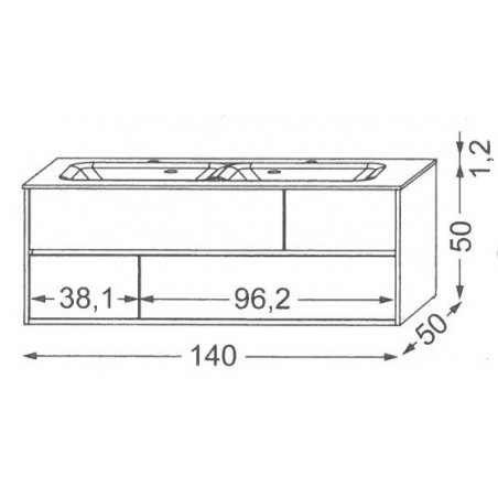 Meuble FRAME ORIGIN de 80 à 140 cm SANIJURA