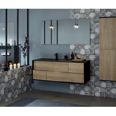 Meuble laque et mélaminé FRAME de 140 cm SANIJURA