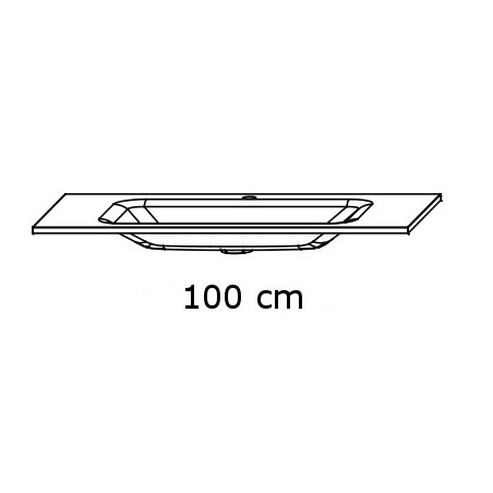 Table vasque synthèse FRAME de 100 et 140 cm SANIJURA