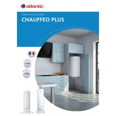 100L Chauffe-eau CHAUFFEO+ STEATITE vertical mural compact 053040 ATLANTIC