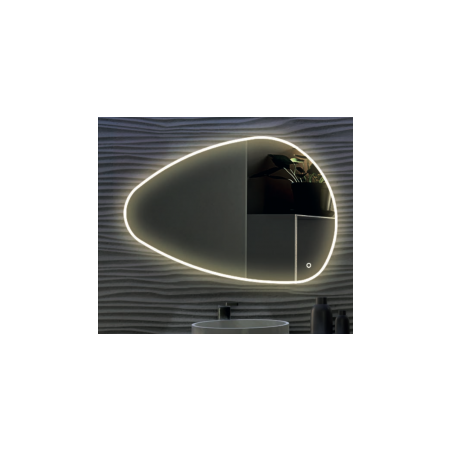 Miroir Galet 60 x 90 LED et antibuée réf P900010 Pradel