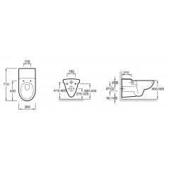 Cuvette suspendue ODEON PMR réf E1195-00 JACOB DELAFON