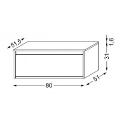 Commode FRAME ORIGIN de 80 à 140 cm SANIJURA