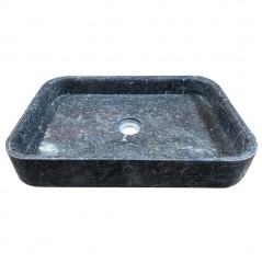 Vasque à poser noir en pierre de travertin réf UMT3 ONDYNA