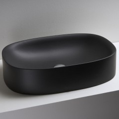 Vasque céramique à poser WILD noir mat réf WWL308113 ONDYNA