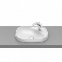 Vasque à encastrer Beyond percée 1 trou en Fineceramic® 585x450 blanc brillant réf A3270B6000 ROCA