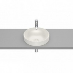 Vasque semi-encastrée Inspira round en Fineceramic® sans trop-plein 370x370 beige réf A32752R650 ROCA