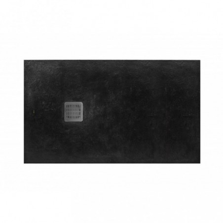 Receveur Terran Stonex® 1000x900 livré avec vidage horizontal noir réf AP1013E838401400 ROCA