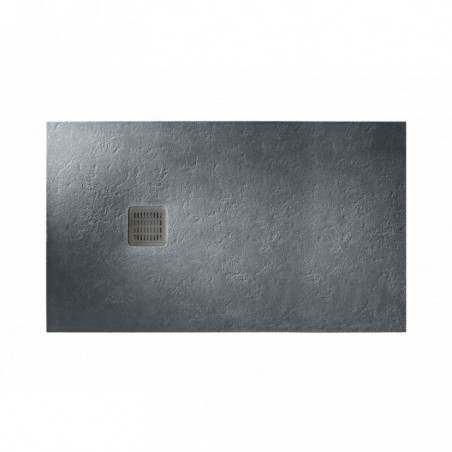 Receveur Terran Stonex® 1200x700 livré avec vidage horizontal gris ardoise réf AP1014B02BC01200 ROCA