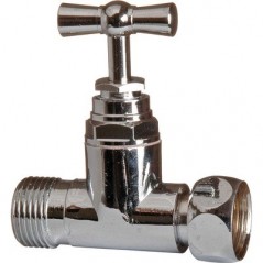 ROBINET ARRET WC DROIT 3/8 PRESSE ETOUPE CHROME