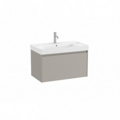 Meuble Ona Unik 1 tiroirs avec lavabo en finecremaic 800mm gris mat réf A851685510 ROCA