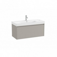 Meuble Ona Unik 1 tiroirs avec lavabo en finecremaic 1000mm gris mat réf A851686510 ROCA