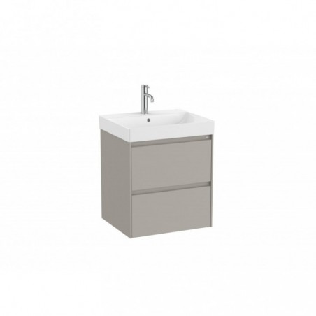 Meuble Ona Unik 2 tiroirs + lavabo en fineceramic 550mm gris mat réf A851687510 ROCA