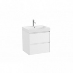 Meuble Ona Unik 2 tiroirs + lavabo en fineceramic 600mm blanc mat réf A851688509 ROCA
