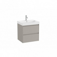 Meuble Ona Unik 2 tiroirs + lavabo en fineceramic 600mm gris mat réf A851688510 ROCA