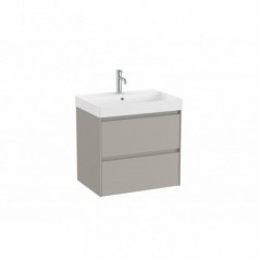 Meuble Ona Unik 2 tiroirs + lavabo en fineceramic 650mm gris mat réf A851689510 ROCA
