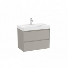 Meuble Ona Unik 2 tiroirs + lavabo en fineceramic 800mm gris mat réf A851691510 ROCA