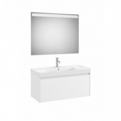 Meuble Ona 1 tiroir + lavabo en fineceramic 1000mm blanc mat réf A851702509 ROCA