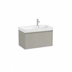 Meuble Ona Unik 1 tiroirs + lavabo en fineceramic droite 800mm gris mat réf A851719510 ROCA