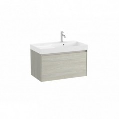 Meuble Ona Unik 1 tiroirs + lavabo en fineceramic droite 800mm chêne blanchi réf A851719512 ROCA