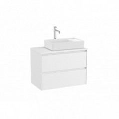 Meuble Ona 1 tiroir pour vasque à poser 800mm blanc mat réf A851724509 ROCA