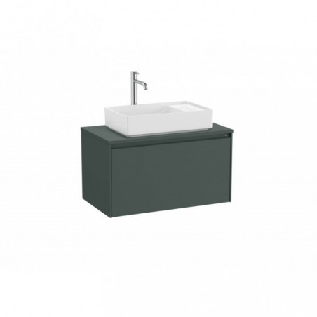 Meuble Ona 1 tiroir pour vasque à poser 800mm vert mat réf A851724513 ROCA