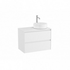 Meuble Ona 2 tiroirs pour vasque à poser droite 800mm blanc mat réf A851727509 ROCA