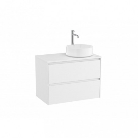 Meuble Ona 2 tiroirs pour vasque à poser droite 800mm blanc mat réf A851727509 ROCA