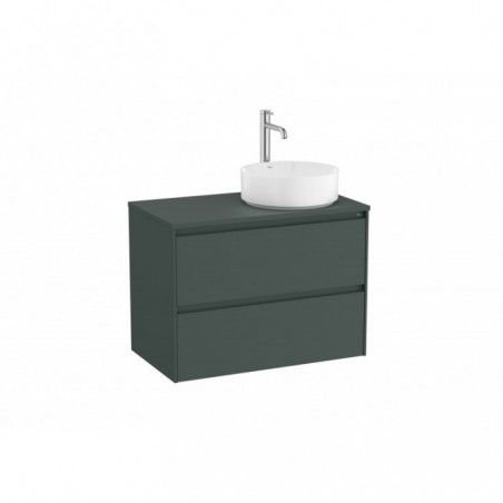 Meuble Ona 2 tiroirs pour vasque à poser droite 800mm vert mat réf A851727513 ROCA
