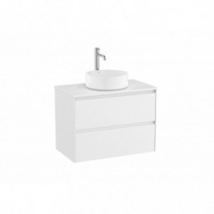 Meuble Ona 2 tiroirs pour vasque à poser 800mm blanc mat réf A851728509 ROCA