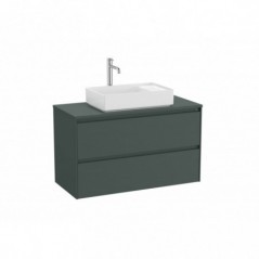 Meuble Ona 2 tiroirs pour vasque à poser 1000mm vert mat réf A851730513 ROCA