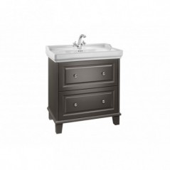 Meuble Carmen 2 tiroirs + lavabo 1 trou 800mm  gris sombre mat réf A851369417 ROCA