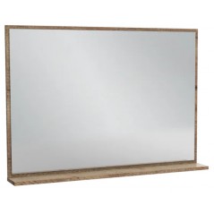 Miroir Vivienne sans éclairage cadre & tablette massif 100 x 69,6 cm couleur Chêne obscur EB1598-P7 Jacob Delafon