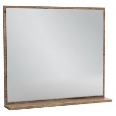 Miroir Vivienne sans éclairage cadre & tablette massif 80 x 69,6 cm couleur Chêne torréfié EB1597-P15 Jacob Delafon