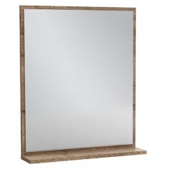 Miroir Vivienne sans éclairage cadre & tablette massif 60 x 69,6 cm couleur Chêne torréfié EB1596-P15 Jacob Delafon
