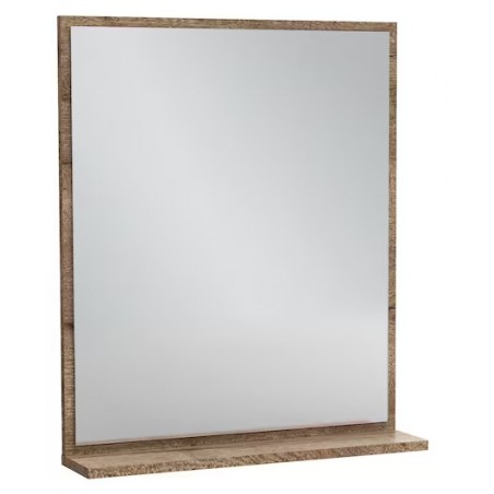 Miroir Vivienne sans éclairage cadre & tablette mélaminé 60 x 69,6 cm couleur Noir mat EB1596-M90 Jacob Delafon