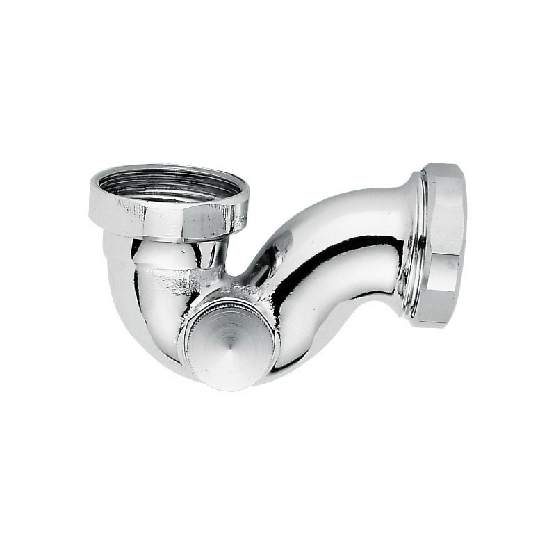 Siphon lavabo design chrome brillant en forme de P L2231 réf 0501027 NICOLL